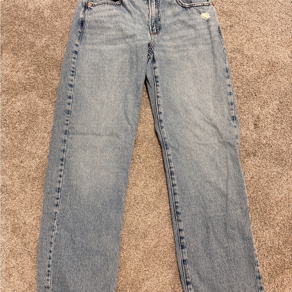 Garage Denim Blue Straight Leg Jeans